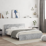 ZNTS Bed Frame without Mattress Concrete Grey 140x200 cm 3207486