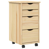 Desk and Rolling Cabinet Set MOSS 2 pcs Brown 3438794
