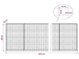 Gabion with 5 mm Wire and 10x10 cm Mesh 800x50x200 cm 3465274