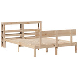 Bed Frame without Mattress 120x190 cm Small Double Solid Wood Pine 3305788