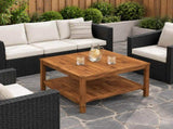 Coffee Table Natural 80.5 x 80 x 45 cm Solid Acacia Wood 901390