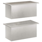 Garden Planter with LED 2 pcs Silver 30 x 60 x 30 cm 8008093