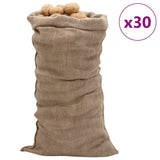 Jute Sacks 30 pcs 65x135 cm 100% Jute 220 gsm 155806