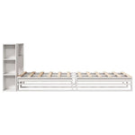 Bookcase Bed without Mattress White 100x200 cm Solid Wood 3323903