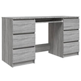 ZNTS Writing Desk Grey Sonoma 140x50x77 cm Engineered Wood 815439