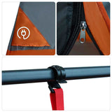 Inner Tent with Roof Grey and Orange 520 x 520 x 190 cm Taffeta 42001186