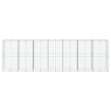 Gabion Basket with Cover 700x100x200 cm Galvanised Iron 3295237