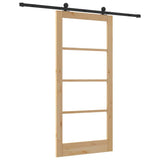 Sliding Door ORKDAL Natural and Black 93 x 202 cm 3332035