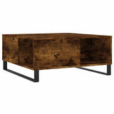 Coffee Table Smoked Oak 80x80x36.5 cm Engineered Wood 830793