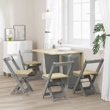 Dining Chairs Foldable 4 pcs Corona Grey Solid Wood Pine 4013438