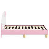 Toddler Bed Frame with Headboard Pink 70 x 140 cm PU 42011014
