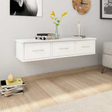 800594 Wall-mounted Drawer Shelf White 88x26x18,5 cm Engineered Wood