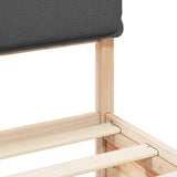 Bed Frame with Upholstered Headboard Dark Grey 200 x 200 cm 3398105