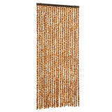 Insect Curtain Ochre and White 90x220 cm Chenille 325458