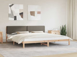 Bed Frame with Upholstered Headboard Taupe 180 x 200 cm 877892