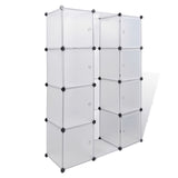 ZNTS Modular Cabinet with 9 Compartments 109x36.5x143 cm White 240498