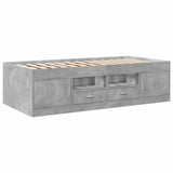 Daybed with Drawers without Mattress Concrete Grey 75x190 cm Small Single 3280261