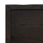 Table Top Dark Brown 200x50x cm Treated Solid Wood Oak 3156461