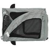 Pet Bike Trailer Grey Oxford Fabric and Iron 93965