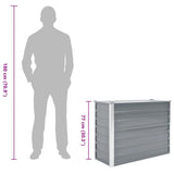 Garden Raised Bed Galvanised Steel 100x40x77 cm Grey 44852