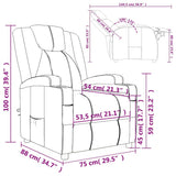 Recliner Chair Wine Red Faux Leather 340963