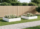 Garden Planter 2 pcs White 100 x 100 x 30 cm Cold-rolled Steel 8005081