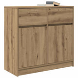 Sideboard with Drawer Artisan Oak 80x34x76 cm Engineered Wood 861543