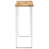 Console Table with Live Edge 105x33x76 cm Solid Wood Mango 372766
