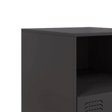Bedside Cabinet Black 34.5x39x44 cm Steel 841751