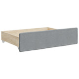 Daybed with Trundle and Drawers Light Grey 90x190 cm Fabric 3196891