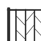 Metal Bed Frame without Mattress with Headboard Black 120x190cm 374434