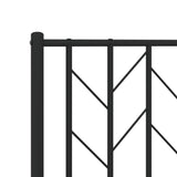 Metal Bed Frame without Mattress with Footboard Black 100x190cm 374449