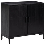 Sideboard Black 75x35x70 cm Solid Pinewood 349924