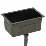 Handmade Kitchen Sink Black Stainless Steel 145082