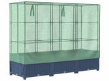 Raised Bed with Greenhouse Cover Rattan Look 120x40x138 cm 4015829