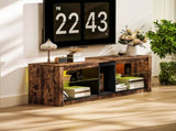 TV Stand Cabinet with LED Lights and Remote Control for TVs up to 65", Entertainment Centre with T3398P377891