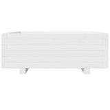 Garden Planter White 70x70x26.5 cm Solid Wood Pine 847304