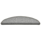 ZNTS Carpet Stair Treads 15 pcs Light Grey 56x17x3 cm 322370
