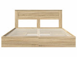 Storage Bed with Drawer Sonoma Oak 150 x 200 cm Engineered Wood 3409904