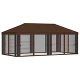 Gazebo Cover with Sidewalls 6 x 3 m Brown Polyester 190 900421