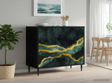 Sideboard WIJHE Black Oak 69 x 33 x 76 cm Engineered Wood 8006934