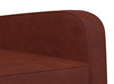 Armchair Antique Shiny Brown Faux Leather 42043440