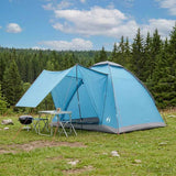Camping Tent with Roof Blue 2-Person Polyester and Steel 42028643