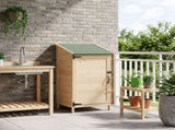 Garden Shed with Roof Natural 59 x 56 x 113.5 cm Solid Fir Wood 42033436