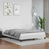 Bed Frame without Mattress White 135x190cm Double Faux Leather 349899