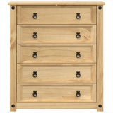 Chest of Drawers "Corona" 80x40x89 cm Solid Wood Pine 4005673