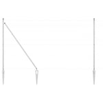 Fence Posts Manual 7 pcs Silver 32mm 180 cm Galvanised steel 42004280