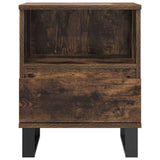 Bedside Cabinets 2 pcs Smoked Oak 40x35x50 cm Engineered Wood 830647