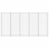 147822 Gabion Wall with Covers Galvanised Steel 300x30x150 cm