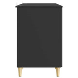 Desk with Shelf Black 142.5 x 50 x 75 cm Engineered Wood 3414595